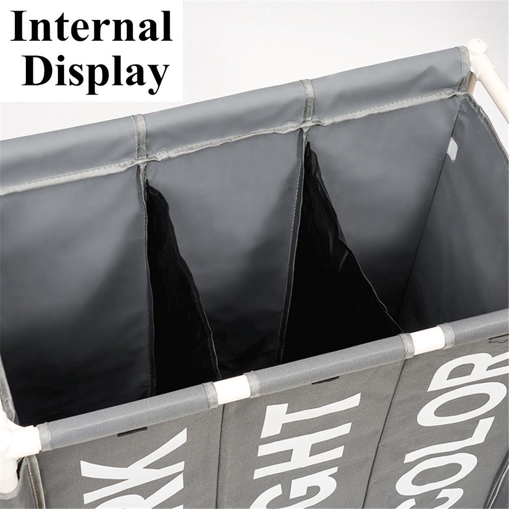 3 v 1 velký skládací koš na prádlo s koly, koš na špinavé prádlo