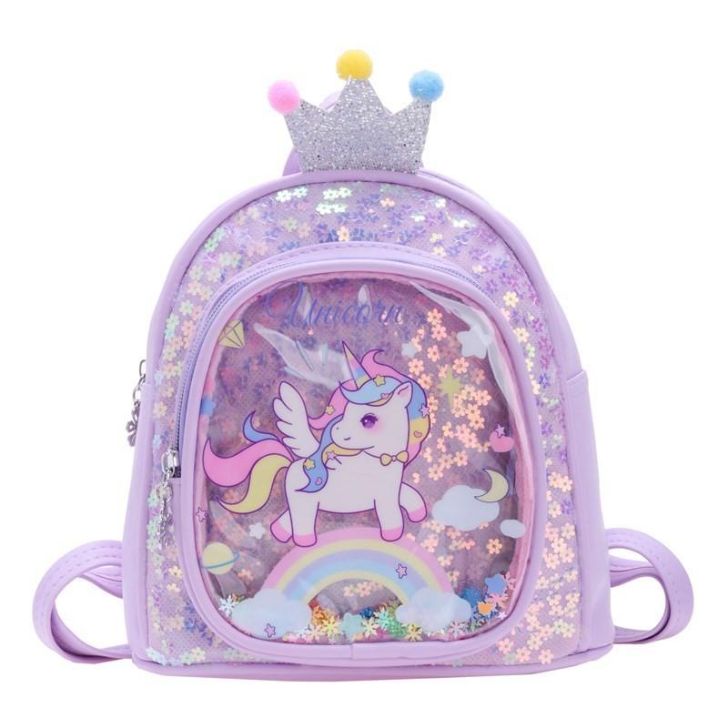 Cute Sparkling Animal Pattern Backpack For Boys And Girls With Breathable Design