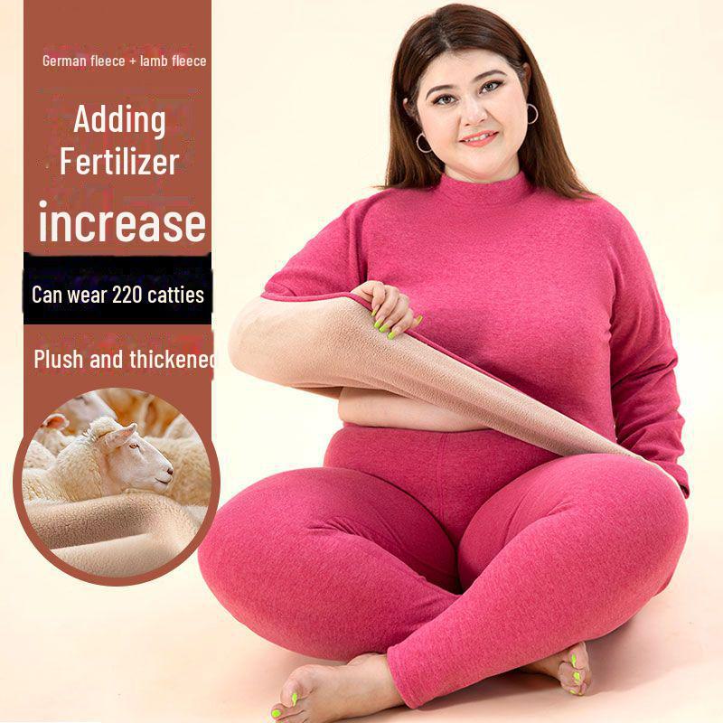 

Унісекс Термобілизна Великого Розміру - Товста Овеча Шкіра, Круглий Виріз на Осінь/Зиму L