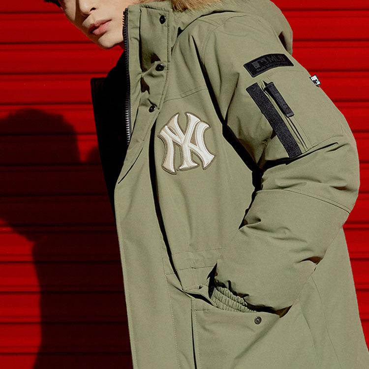 New MLB Base Logo Down Jackets Unisex Green 3ADJJ0216-50KAS