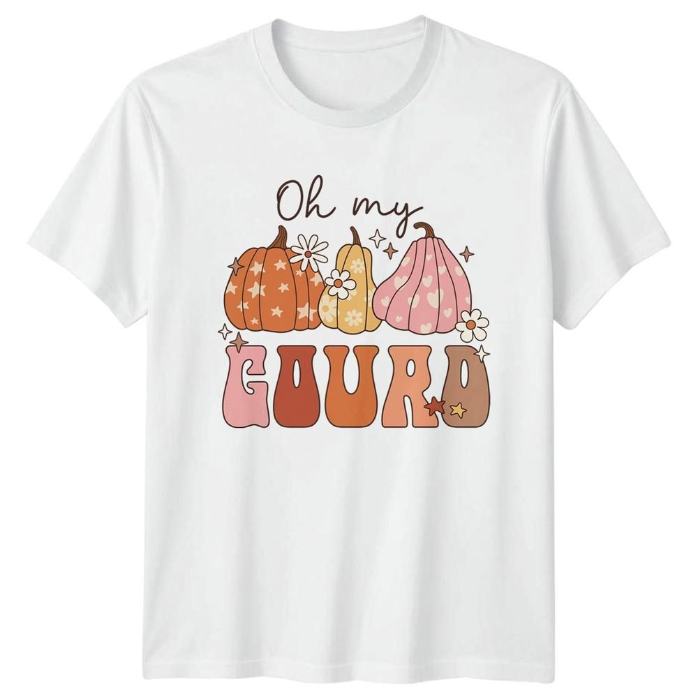 Oh My Gourd Unisexs TShirt Retro Boho Halloween Gift For Her S