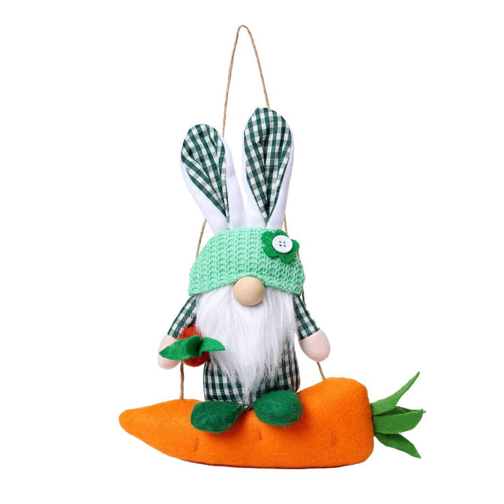 Plush Rabbit Gnome Ornament Colorful Faceless Plush Doll Farmhouse Rabbit Doll Toy  Easter Holiday