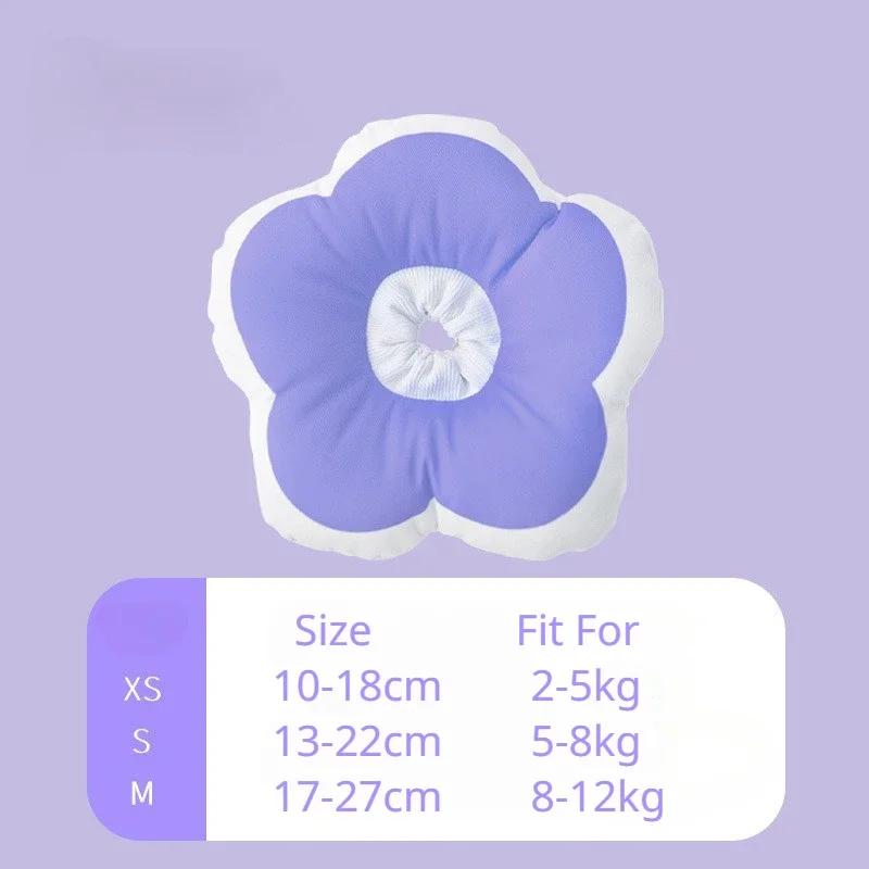 Waterproof Elizabeth Cat Collar Adjustable Neck Collar Cotton Pet Cone E-Collar with Cute Flower Pattern for Cat Dog Pet Collar
