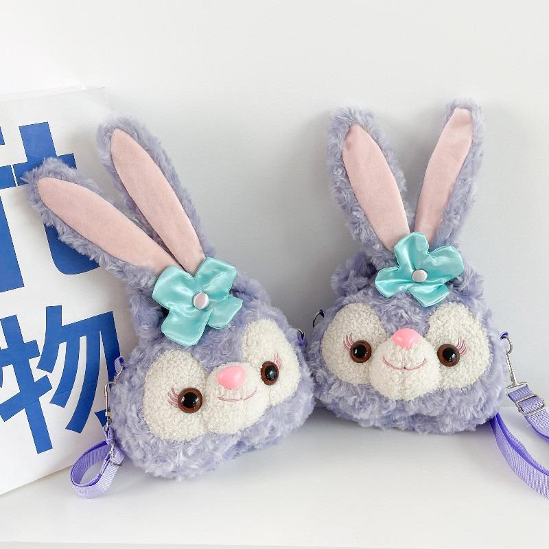 New plush bag bunny cute doll shoulder messenger bag student girl heart cartoon mobile phone bag