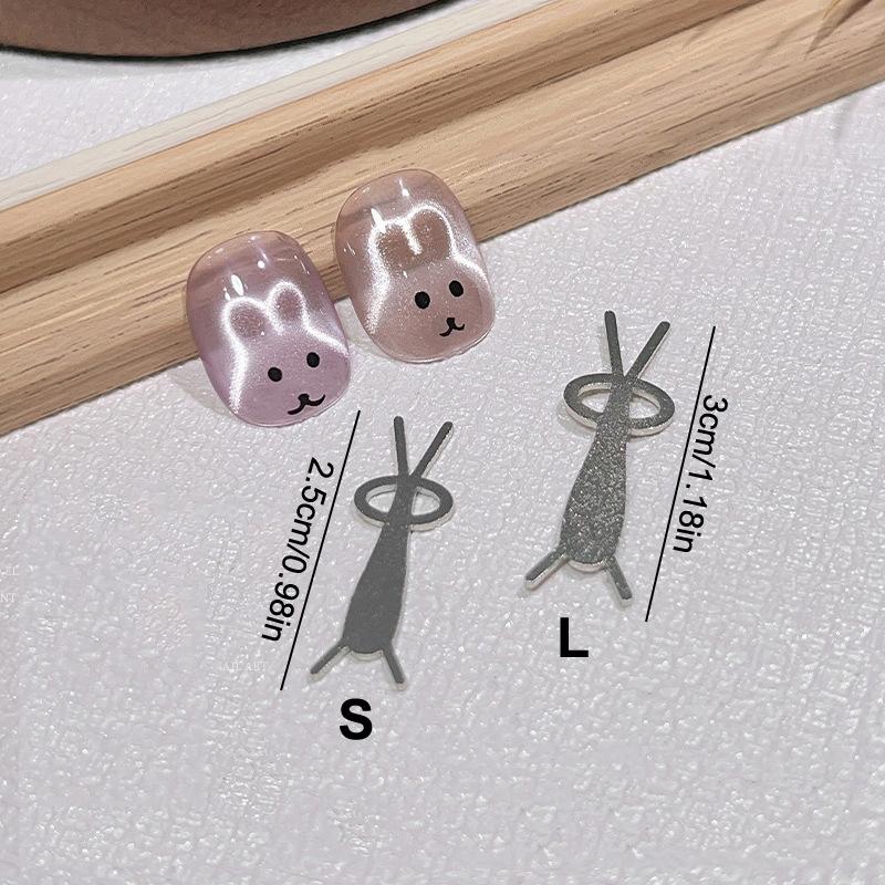 1/2 Pcs Cat Eye Magnet Stick Set Nail Art Tools Small Iron Piece Magnet Stick Create Bunny Pattern Magnetic Polish Effects Nail