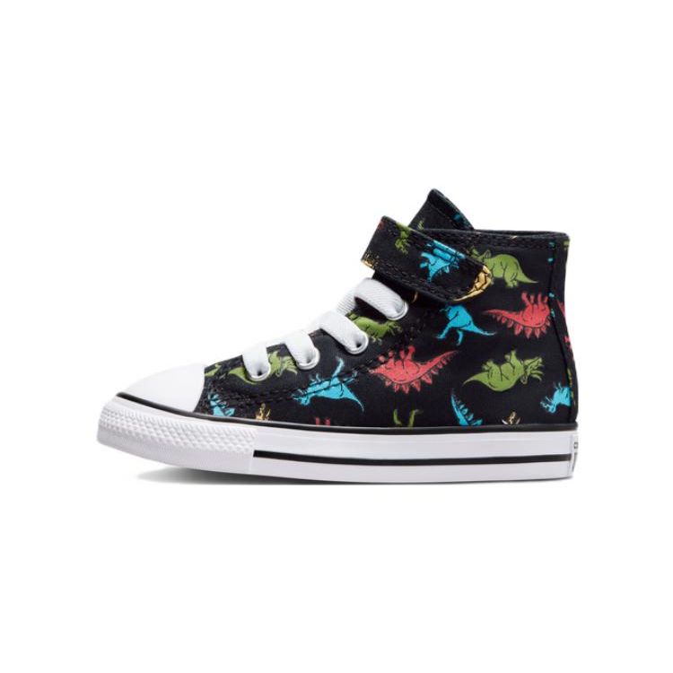 Converse Chuck Taylor All Star Easy-On Dinosaurs High-Top Canvas Shoes Baby Sneakers Black A02441C