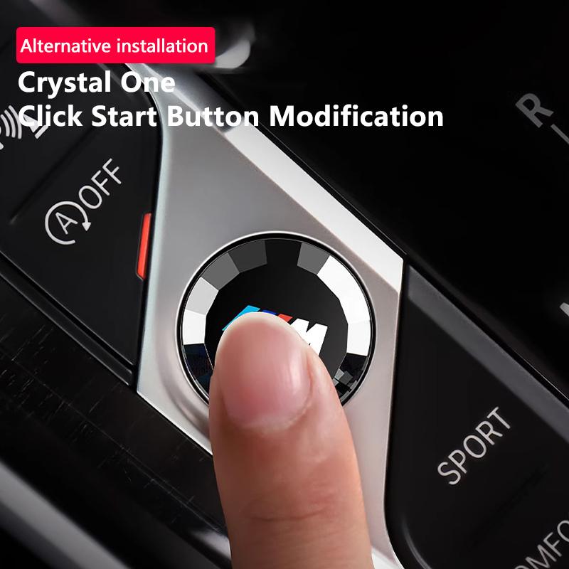 BAGD7 Car Sticker Start Button for BMW 2 3 4 Series G20 F40 F44 X3 G01 X4 G02 G06 G07 M3 G80 M4 G82 Z4 I4 Crystal Start Button Modific