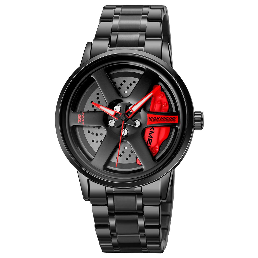 New Men's Watch Personalized Wheel Quartz Watch Stainless Steel Waterproof Fashion Men's Watch Men's