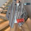 Men's Japanese Retro Striped Long-Sleeve Shirt – Spring/Autumn Casual Hong Kong Style Jacket