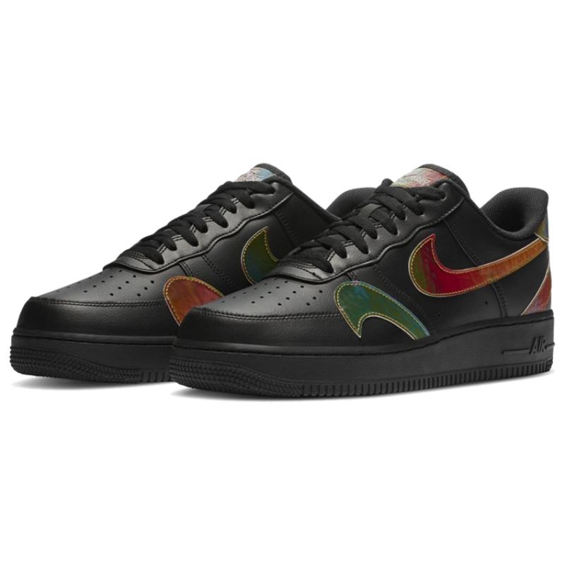 Nike Air Force 1 Low Misplaced Swooshes Black Multi Sneakers CK7214-001