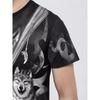 Sommer T-Shirt Tier Wolf 3D-Druck Kurzärmelig Street Shoot Übergroße Oberteile Mode Freizeitkleidung Herren T-Shirt