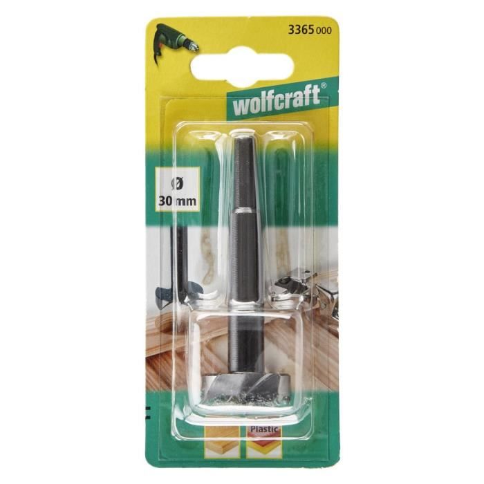 Wolfcraft - 1 fraise à bois d'encastrement l90 ø30 mm