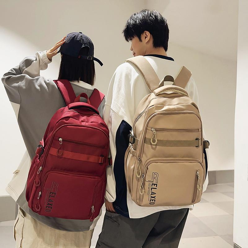 Unisex Casual Backpack With Letter Pattern And Large Capacity For Travel School