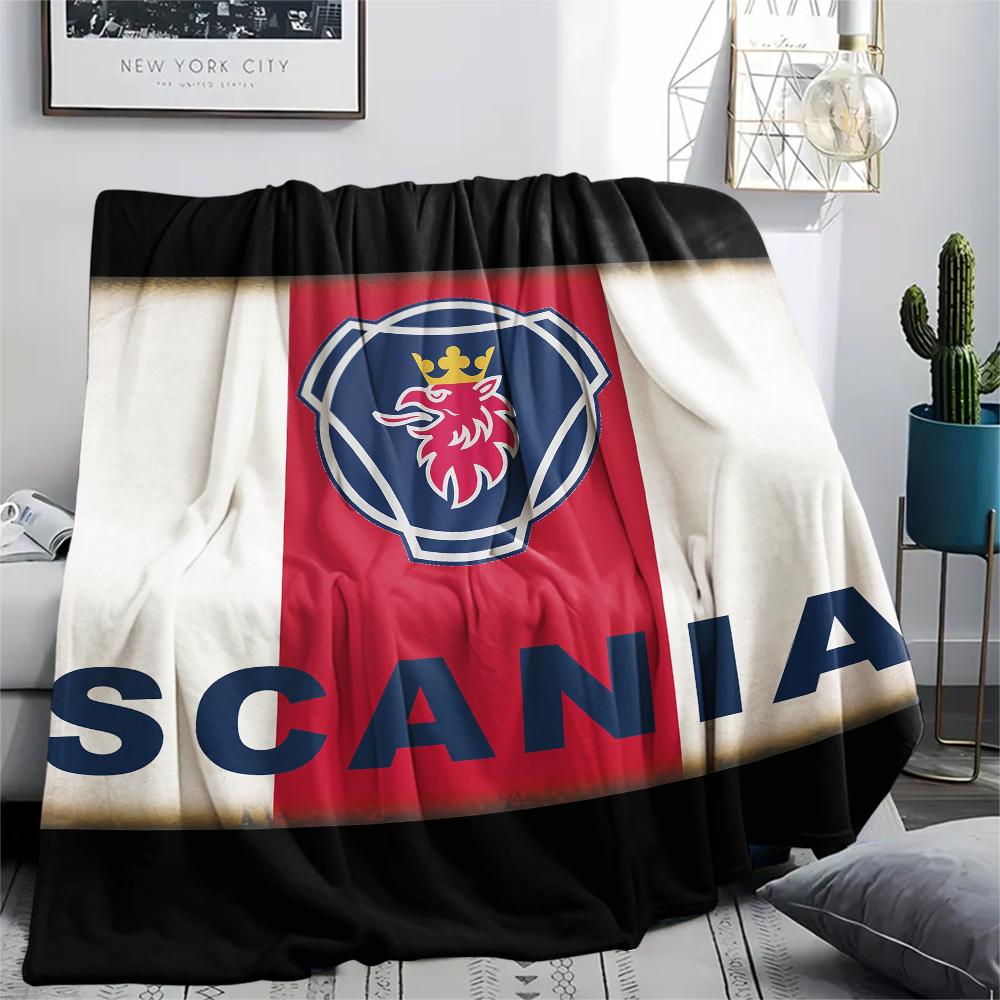 

Логотип Scania, візерунок, Фланелева ковдра, Висока якість, Зручна для всіх сезонів, Декор для дому, Тепло та затишок, Ідеально для подарунків. 80cm x 120cm