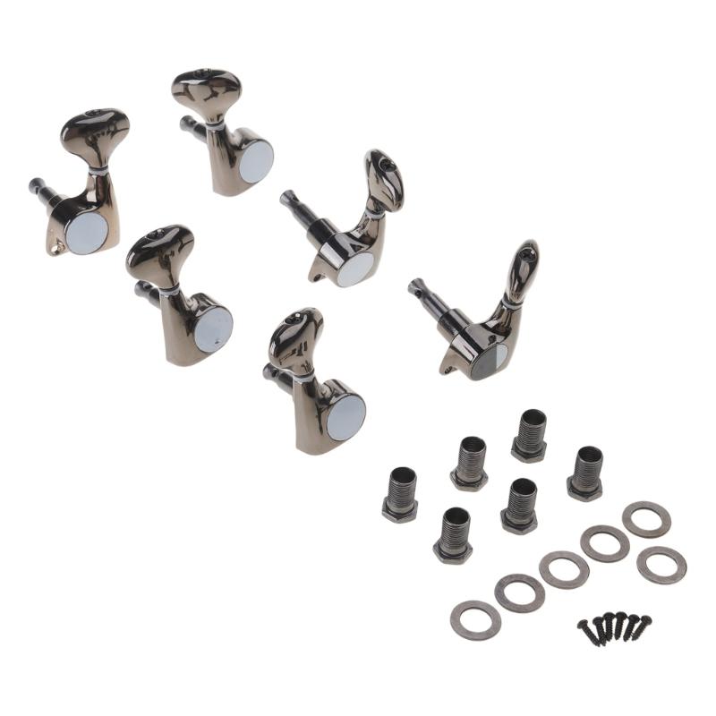 6Pcs Metal Guitar Tunings Pegs 3L3R Machine Head String Tuners Tunings Key Replacement Acoustics Guitar Tuner Enduring