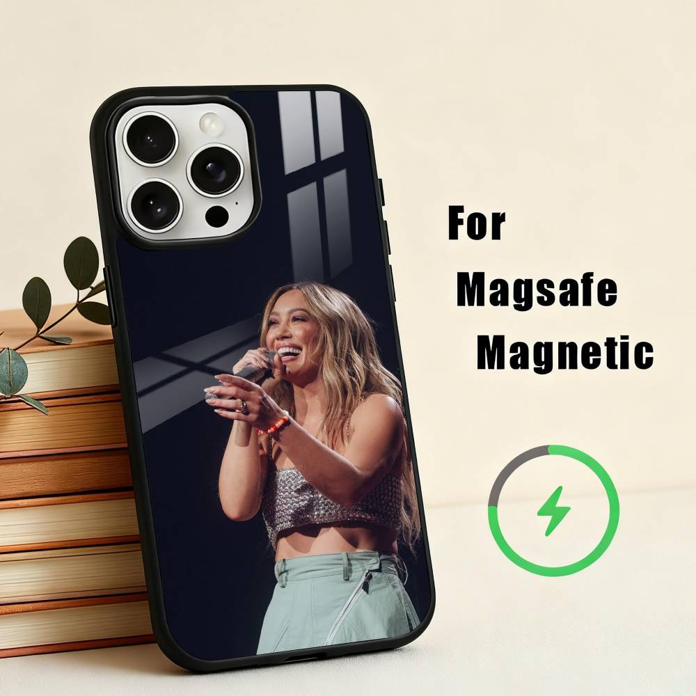 B-Breathe Out H-Hilary Ann D-Duff Telefoonhoesje Voor iPhone17,16,15,14,13,12,11 Plus,Pro Max Magnetisch Voor Magsafe Draadloos Opladen