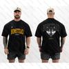 Wolf Pure Cotton T Shirt Unisexs Streetwear Casual Athletic Hip Hop Grunge Fashion