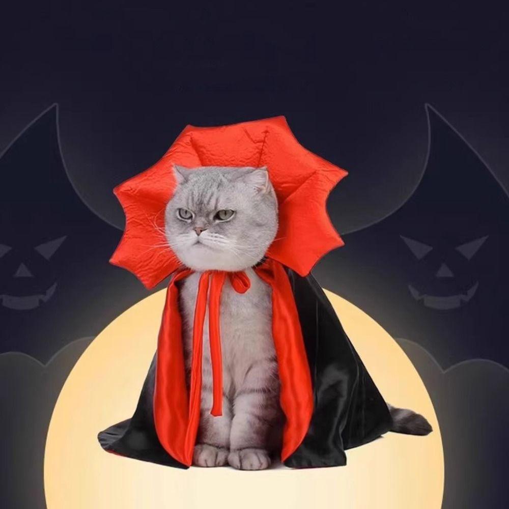 Comfortable Halloween Pet Costume Adjustable Dogs Knight Cape Cat Cosplay Cloak  All Saints' Day