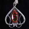 Natural Opal Pendant 44.15 ct Pear Cut Stone Silver Jewelry October Birthstone for Gem Collections
