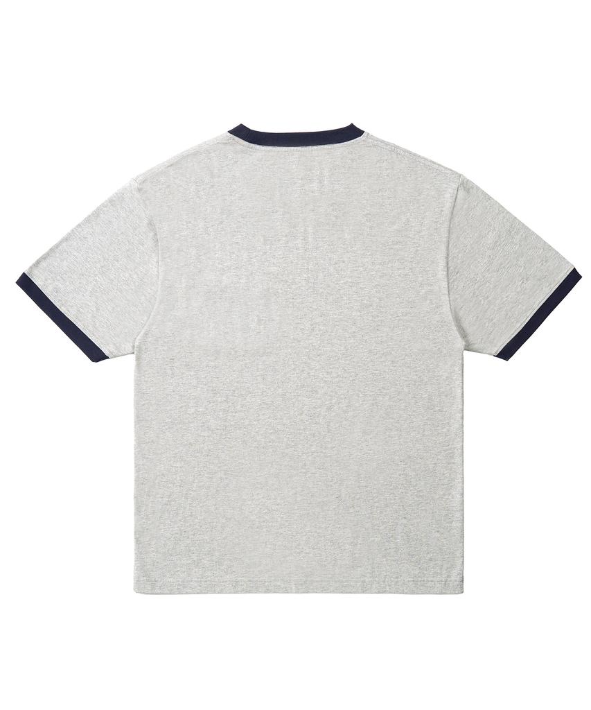 EXCONTAINER Pocket Half Ringer T-Shirt (Melange Grey)