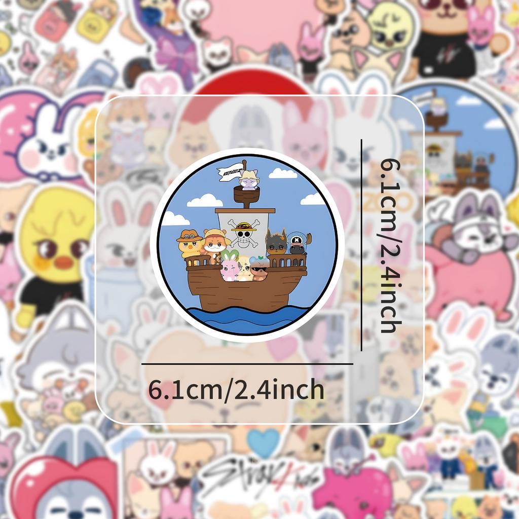 50Pcs Cute Kpop Skzoo Stickers for Helmet Water Bottle Laptop Phone Skateboard DIY Notebook Decals