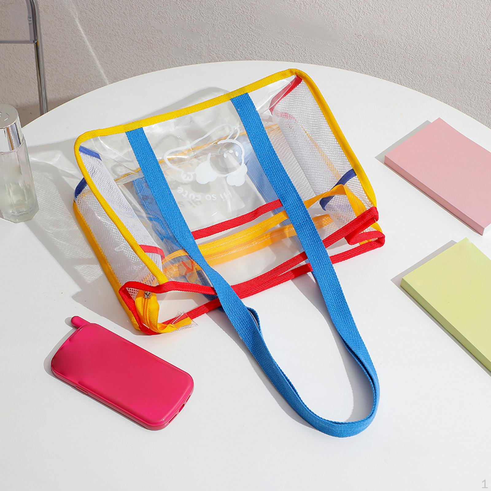 Прозрачная Сумка Пляжная Модная ПВХ Хранение Сумка-тоут Сумки для стирки Женский Органайзер Сумка через плечо Прозрачная