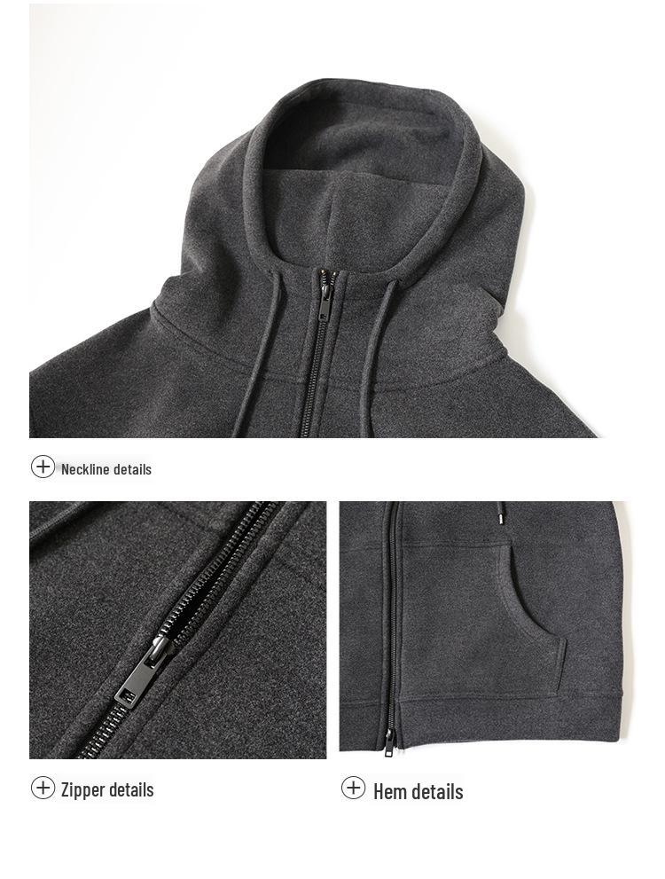 Plus Size Women's Soft Fluffy Korean-Style Hooded Zipper Sweatshirt - Fashionable and Slimming.