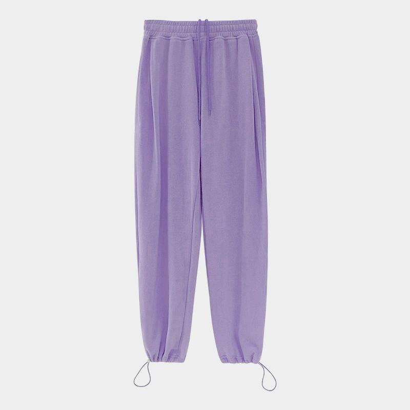 Pantaloni sportivi larghi Donna Primavera Pantaloni moda coreana Tinta unita Streetwear Pantaloni da ballo a vita alta