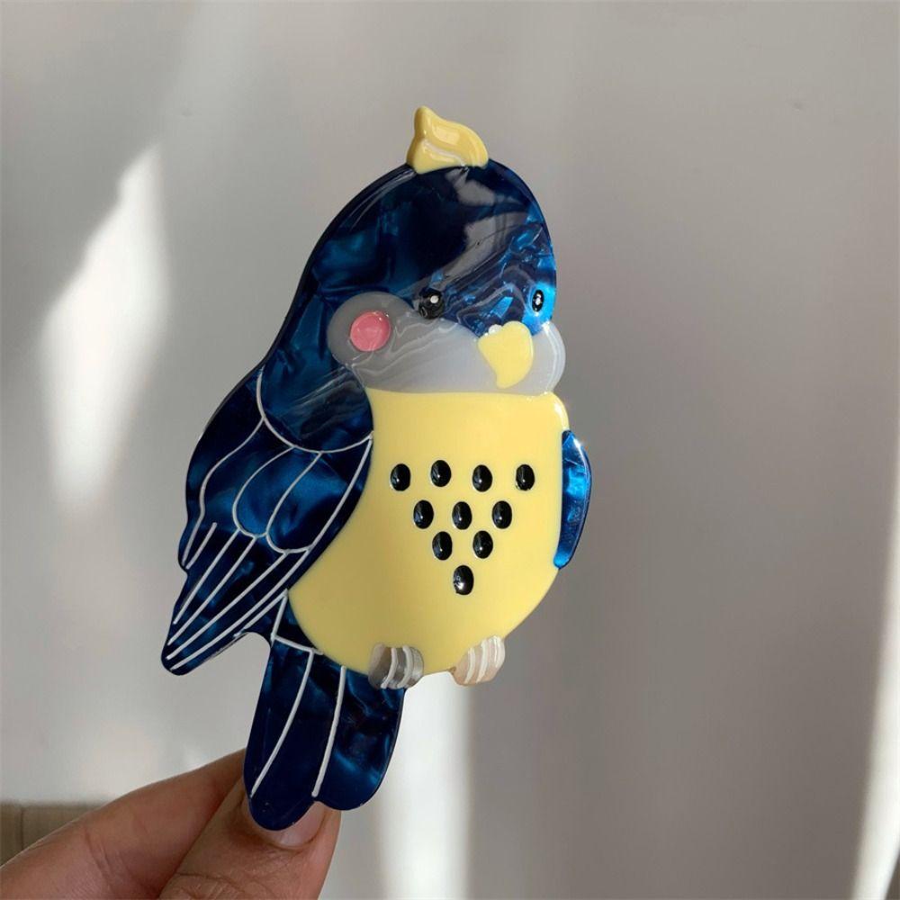 Parrot Animal Hair Clip Cartoon Bird Shark Clip Cute Acetate Hair Claw  Gift