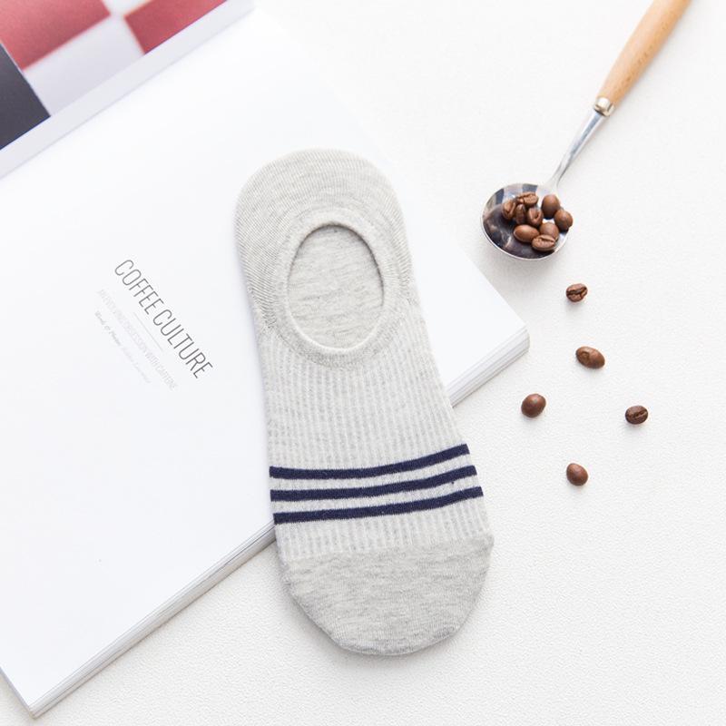 Men's Low-Cut Invisible Socks - Breathable, Non-Slip Cotton for Spring & Summer