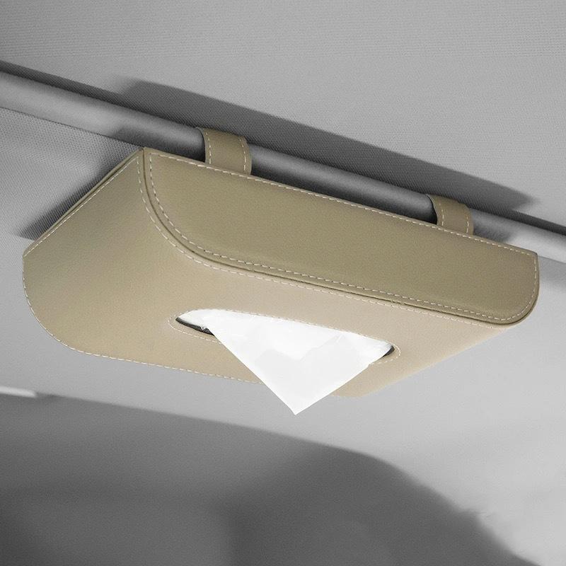 Car Mounted Tissue Box Hanging Sunshade Board Napkin Holder  Vehicle Interior Decor Paper Towel Box Automobile Accessories A