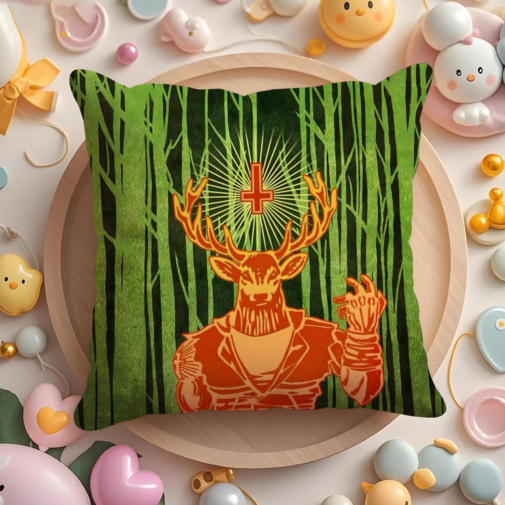 J-Jager-M-Meisters-S Cushion Cover Short Plush Double-Sided Printing Home Machine Washable In Warm Winter Pillow Case