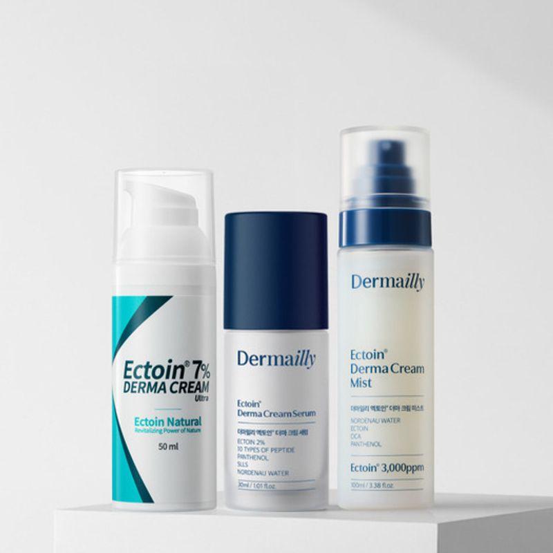 German Ectoin 7% Derma Cream Ultra 50ml x 1 + Mask 100ml x 1 + Serum 30ml x 1