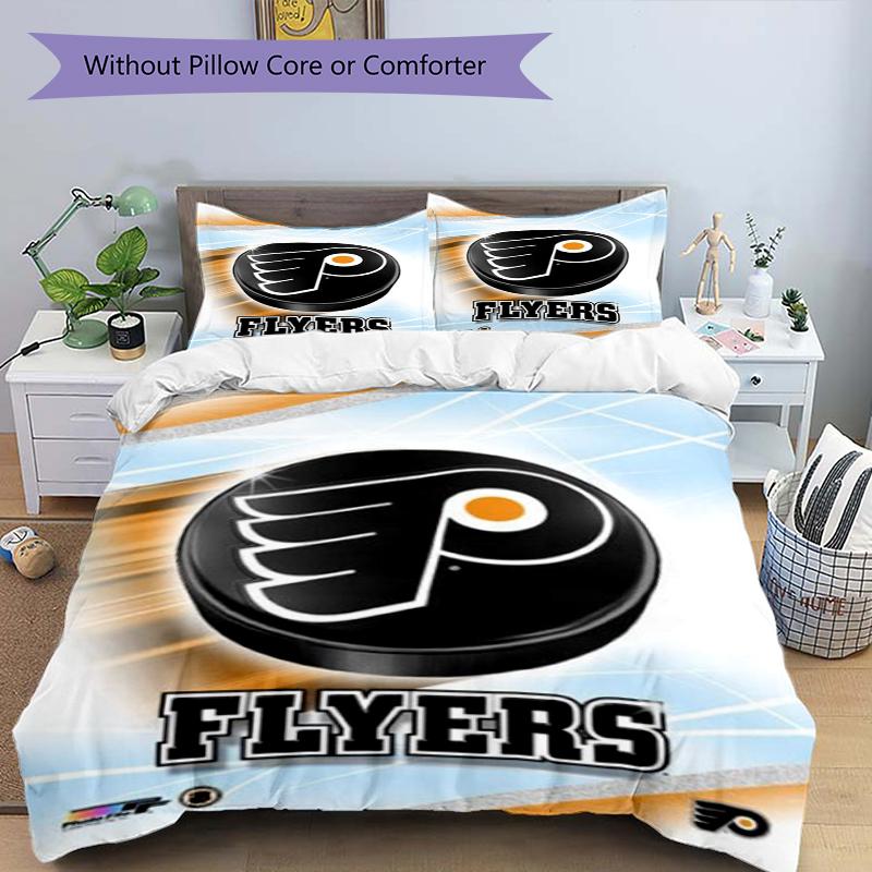 Flyers Hokey Takımı Tasarımlı Yatak Yatak Takımı 1 Nevresim + 2 Yastık Kılıfı Yumuşak Nefes Alabilir Ev Tipi Nevresimler