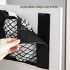 Storage Net Pocket Home Kitchen Cabinet Door Adhesive Sundries Bag Trunk Elastic Pocket With Nylon Fastener Tape Car Organizer