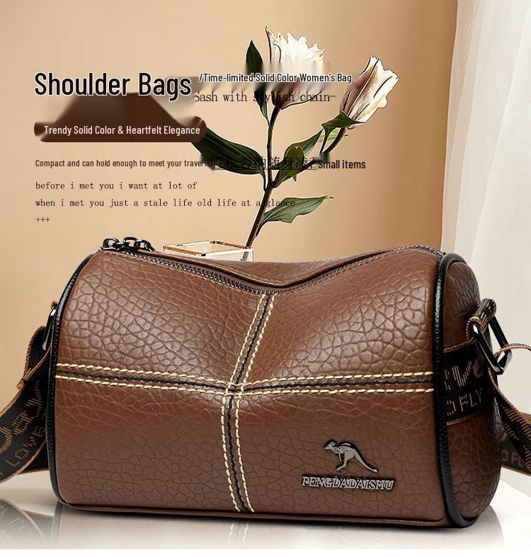 Women's Trendy Wide Shoulder Strap Handbag: Korean Fashion Crossbody Bag