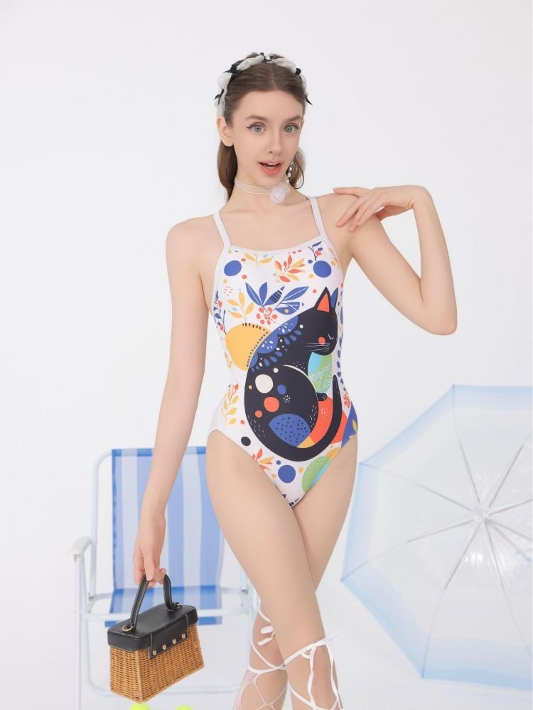 Advanced Sense Slim Fit Small Chest One-piece Professional Racing Sports One-piece Swimsuit 's Swimming Pool Special Sexy