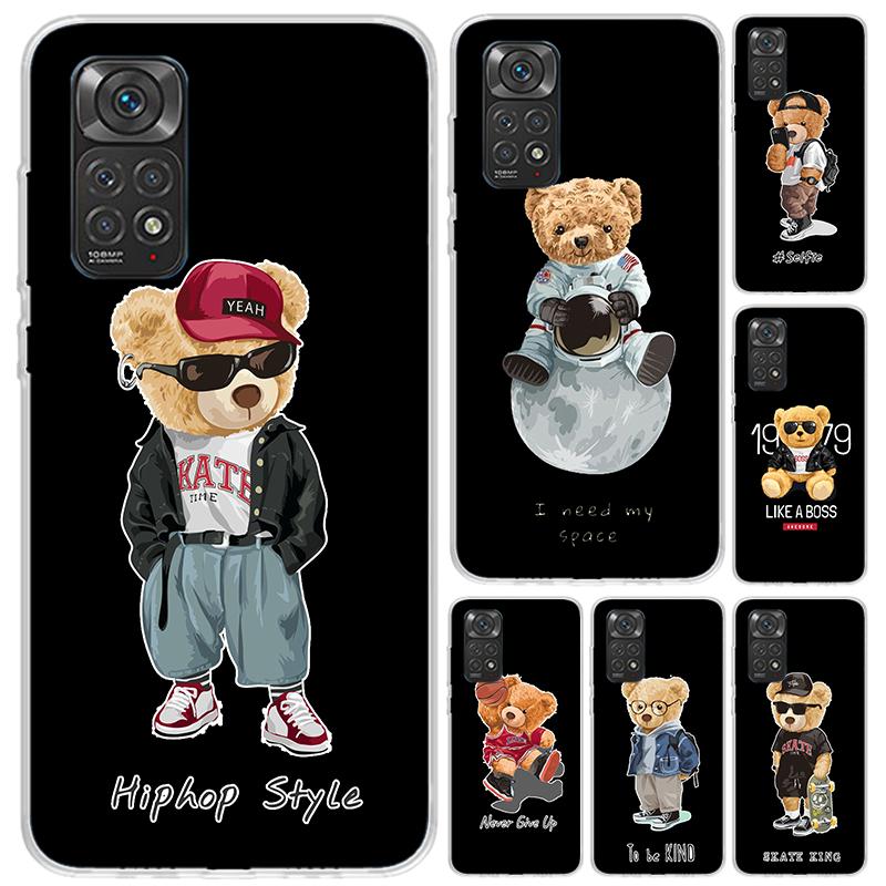 Fashion Brand Bear Phone Case for Xiaomi Redmi Note 15 14 14S 13 12S 12 Pro 11S 11 Plus 11T 11E 10S Soft Funda Print Shell Redmi