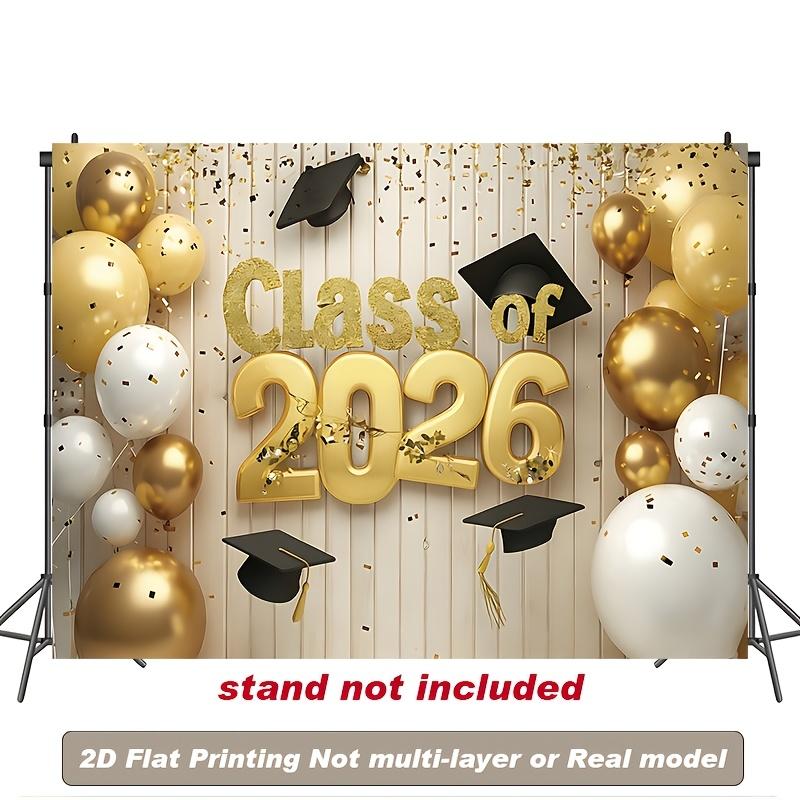 2D 1 piece background fabric for the graduation party of the 2026 graduating class polyester banner decoration