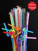 ZISIZ Disposable Colored Handmade Art Straws