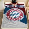 1PC Custom Name Bayern Munich Patterned Flannel Blanket Suitable For All Seasons for Home Decor Warmth and Comfort Gifts Holiday Present