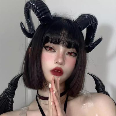 Ciemna impreza halloweenowa Sukkub Demon Rogi Koza Rogi Opaska Cosplay Akcesoria do włosów Rogi Opaska