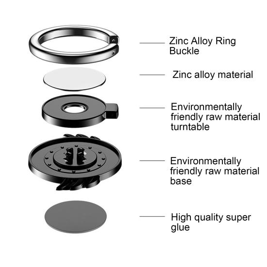 Mobile Phone Stand Rotation Ultra-thin Cell Magnetic 360-degree Phone Finger Ring Holder