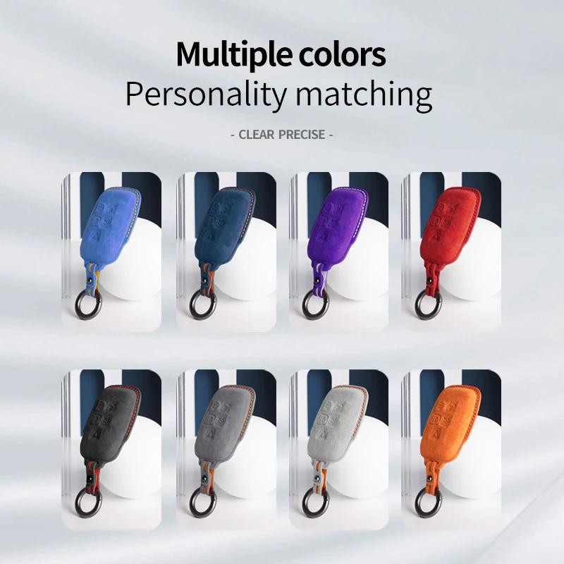 Interior Mouldings For Jaguar XE XF E Pace F Pace A9 A8 A9 X8 XJ XFL XJL Car Key Case Keychain Suede Cover Shell Protector Inter
