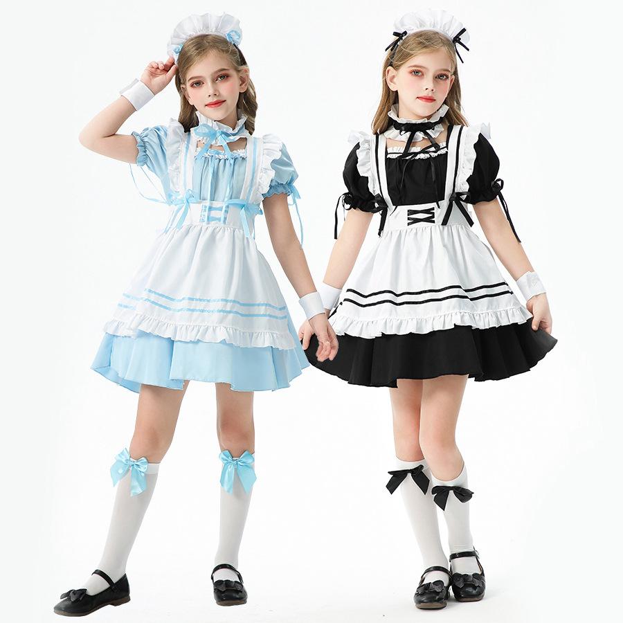 2026 Children's Maid Clothing Pastoral Farm Girls Party Dress Lolita Dress Children's Lolita