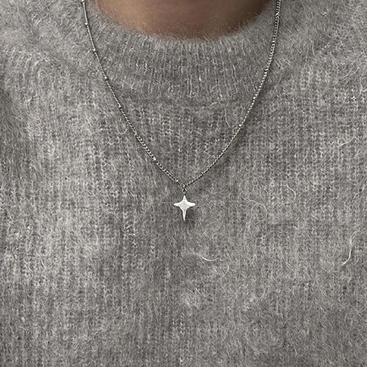 Four-pointed Star Pendant Necklaces Pendant Choker Y2k Jewelry Gift for Hot Girl