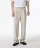 Whipcord One-Pleat Wide Hidden Banding Slacks [Cream]