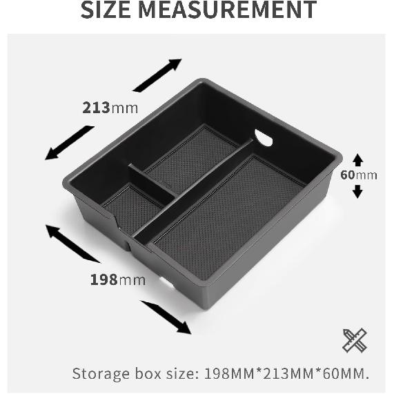 Smabee Center Console Organizer Tray Compatible With 2024 2025 2026 Lexus GX 550 GX550 Accessories Armrest Storage Box ABS Ert Storage Tray Interior