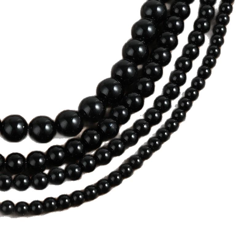High Gloss A-Grade 10mm Black Glass Pearl Beads for Jewelry and Accessories