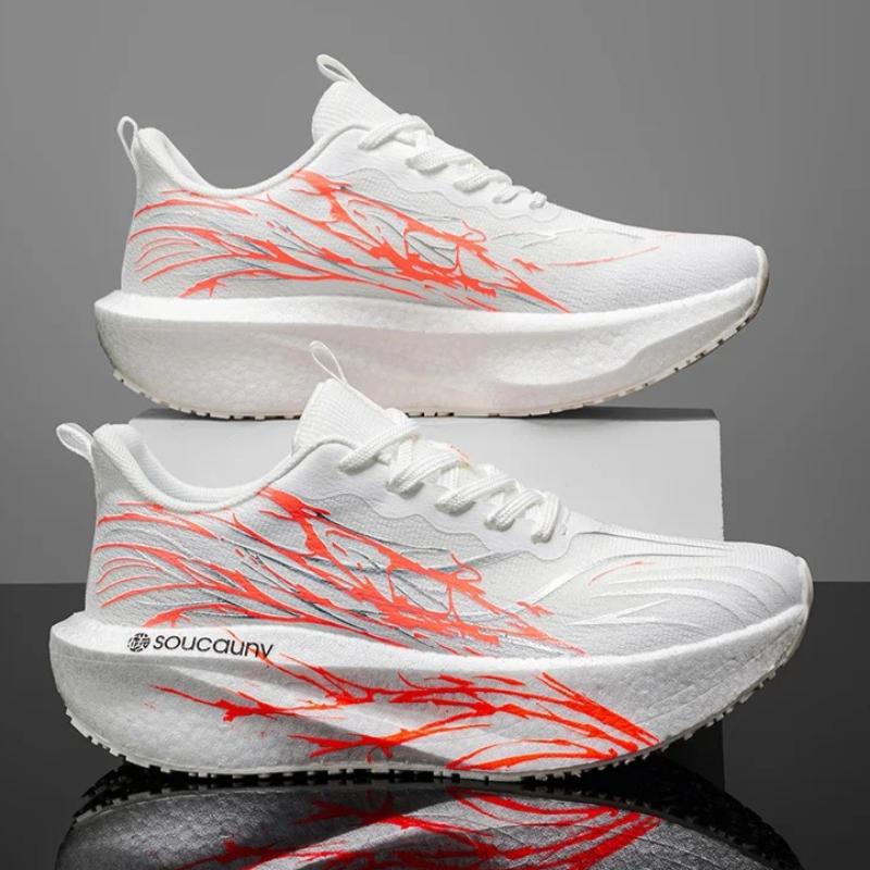 New Running Shoes Men Carbon Board Speciality Sports Breathable Lightweight Women's Comfortable Athletic Nonskid Sneakers